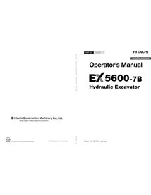 Manual do operador da escavadeira Hitachi EX5600-7B pdf - Hitachi manuais - HITACHI-ENMKGB13