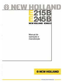 New Holland E215B, E245B excavator pdf operation and maintenance manual PT