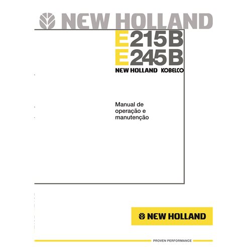 New Holland E215B, E245B excavator pdf operation and maintenance manual PT