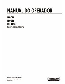 New Holland B90B, B95B, B110 backhoe loader pdf operator's manual PT