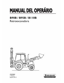 New Holland B90B, B95B, B110 backhoe loader pdf operator's manual ES