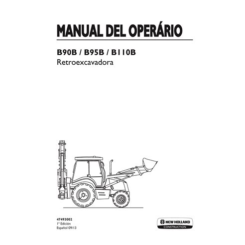 New Holland B90B, B95B, B110 backhoe loader pdf operator's manual ES
