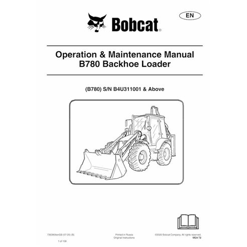 Bobcat B780 backhoe loader pdf operation and maintenance manual 