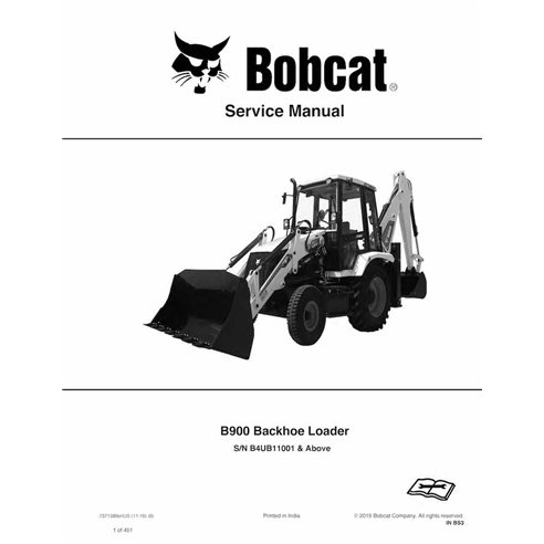 Bobcat B900 backhoe loader pdf service manual 