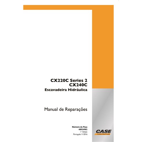 Case CX220C Series 2, CX240C excavator pdf service manual PT