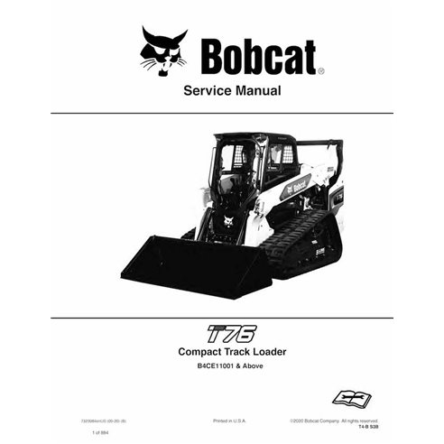 Manual de servicio en pdf del cargador compacto de orugas Bobcat T76 - Gato montés manuales - BOBCAT-T76-7323984-EN-SM