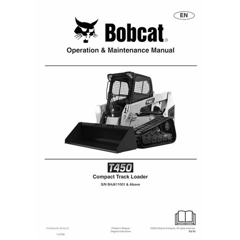Bobcat T450 compact track loader pdf operation and maintenance manual  - BobCat manuals - BOBCAT-T450-7412459-EN-OM