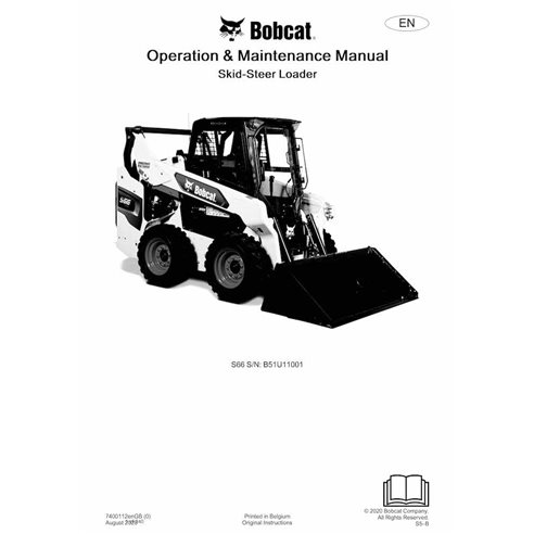 Bobcat S66 skid steer loader pdf operation and maintenance manual  - BobCat manuals - BOBCAT-S66-7400112-EN-OM