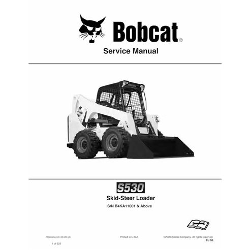 Manual de servicio en pdf del minicargador Bobcat S530 - Gato montés manuales - BOBCAT-S530-7398590-EN-SM