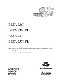 Massey Ferguson MF 7360, 7370 BETA combine harvester operator's manual - Massey Ferguson manuals - MF-LA327301010M