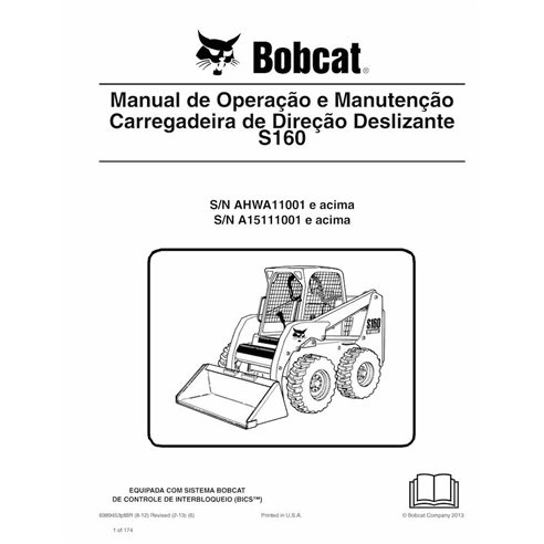 Bobcat S160 skid steer loader pdf operation and maintenance manual PT - BobCat manuals - BOBCAT-S160-6989453-PT-OM