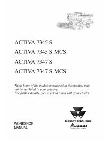 Manual de oficina da colheitadeira Massey Ferguson MF 7345 S, 7347 S - Massey Ferguson manuais - MF-LA327325010M