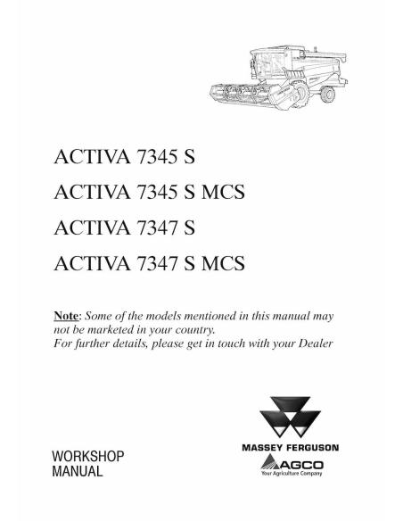 Massey Ferguson MF 7345 S, 7347 S combine harvester workshop manual - Massey Ferguson manuals - MF-LA327325010M