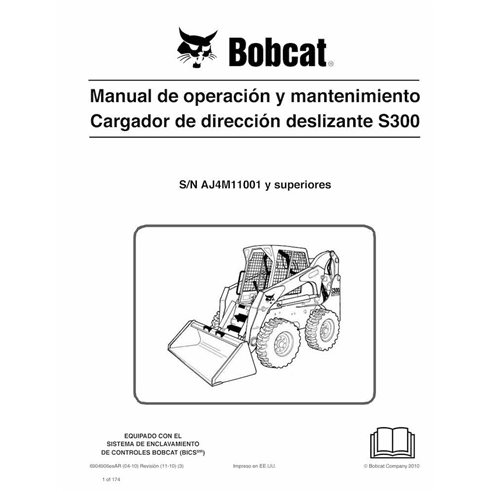 Bobcat S300 skid steer loader pdf operation and maintenance manual ES - BobCat manuals - BOBCAT-S300-6904906-ES-OM