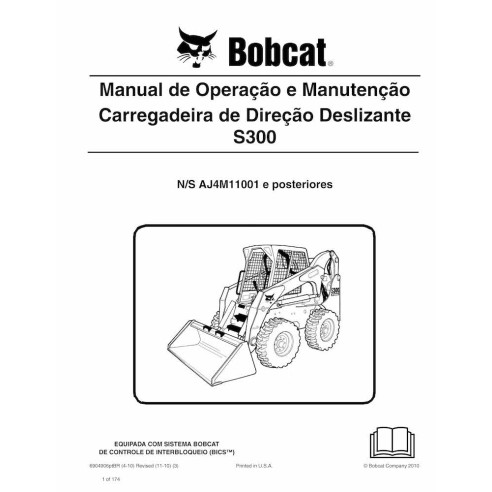 Bobcat S300 skid steer loader pdf operation and maintenance manual PT - BobCat manuals - BOBCAT-S300-6904906-PT-OM