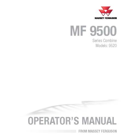 Massey Ferguson MF 9520 combine harvester operator's manual - Massey Ferguson manuals - MF-700738839E_LORZ