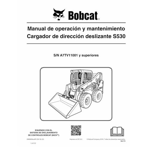 Bobcat S530 skid steer loader pdf operation and maintenance manual ES - BobCat manuals - BOBCAT-S530-6989669-ES-OM