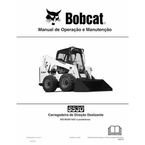 Bobcat S530 skid steer loader pdf operation and maintenance manual PT - BobCat manuals - BOBCAT-S530-7296397-PT-OM