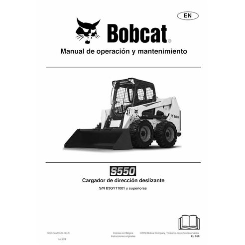 Bobcat S550 skid steer loader pdf operation and maintenance manual ES - BobCat manuals - BOBCAT-S550-7252976-ES-OM