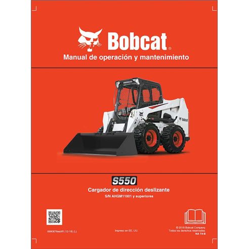 Bobcat S550 skid steer loader pdf operation and maintenance manual ES - BobCat manuals - BOBCAT-S550-6990676-ES-OM