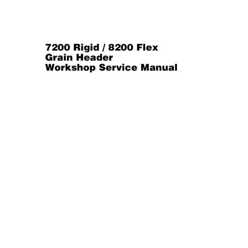 Massey Ferguson MF 7200 Rigid, 8200 Flex header service manual - Massey Ferguson manuals