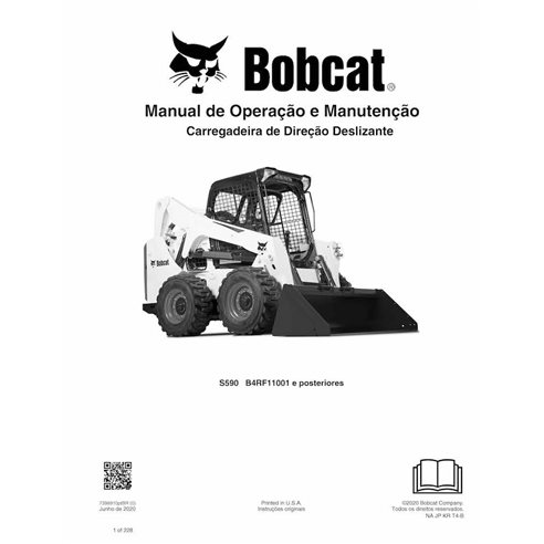 Bobcat S590 skid steer loader pdf operation and maintenance manual PT - BobCat manuals - BOBCAT-S590-7398910-PT-OM