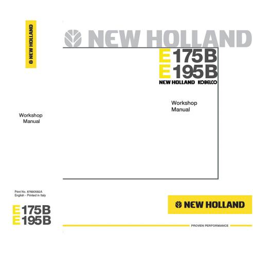 NH-87690582A Manual de oficina da escavadeira New Holland E175B, E195B NH-87690582A Manual de oficina da escavadeira New Holland E175B, E195B