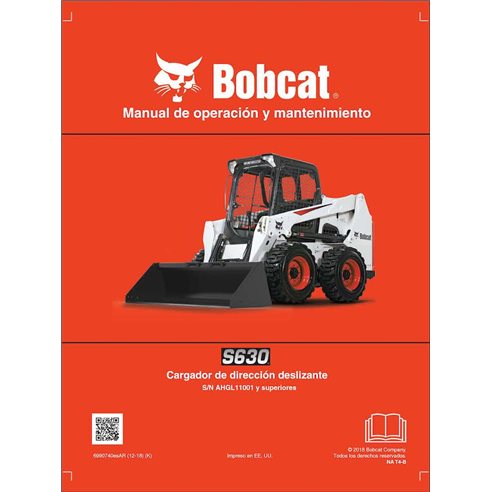 Bobcat S630 skid steer loader pdf operation and maintenance manual ES - BobCat manuals - BOBCAT-S630-6990740-ES-OM
