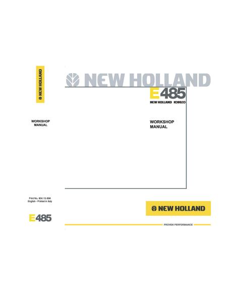 Manual de taller de la excavadora New Holland E485 - New Holland Construcción manuales - NH-60413684