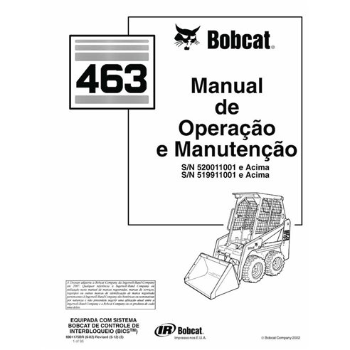 Bobcat 463 skid steer loader pdf operation and maintenance manual PT - BobCat manuals - BOBCAT-463-6901175-PT-OM