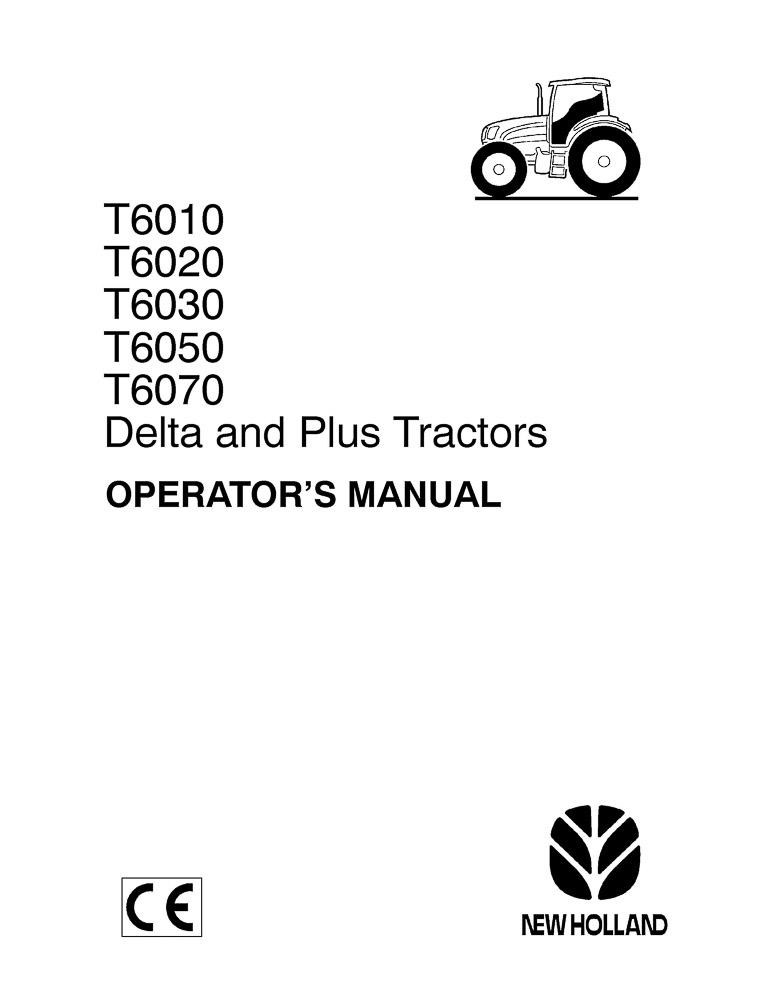 New Holland T6010, T6020, T6030, T6050, T6070 tractor operator's manual