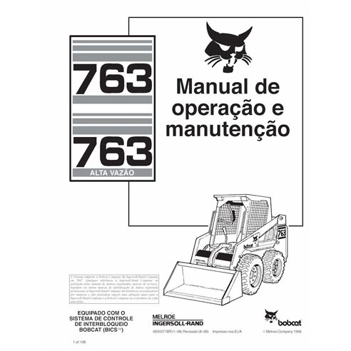 Minicargadora Bobcat 763 pdf manual de operación y mantenimiento ES - Gato montés manuales - BOBCAT-763-6900371-PT-OM