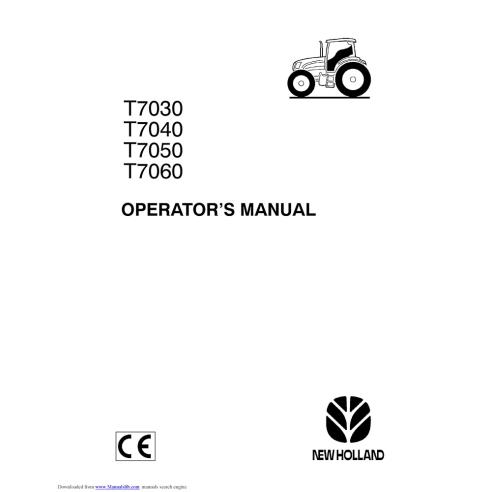 Manual do operador do trator New Holland T7030, T7040, T7050, T7060 - New Holland Agricultura manuais - NH-T7030-OM