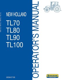 Manual do operador de trator New Holland TL70, TL80, TL90, TL100 - New Holland Agriculture manuais