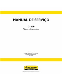 Manual de serviço em pdf do trator de esteira New Holland D140B PT - New Holland Construção manuais - NH-D140B-71114383B-SM-PT