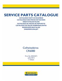 Catalogue de pièces pdf de la moissonneuse-batteuse New Holland CR6080 PT - New Holland Agriculture manuels - NH-CR6080-84523...