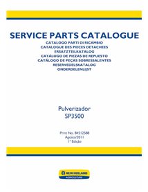 Catálogo de peças em pdf do pulverizador New Holland SP3500 PT - New Holland Agricultura manuais - NH-SP3500-84512588-PC-PT