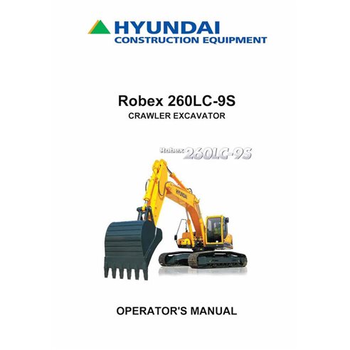 Manual del operador en pdf de la excavadora de orugas Hyundai R260LC-9S - hyundai manuales - HYIUNDAI-R260LC-9S-OM-EN