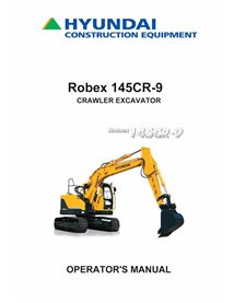 Hyundai R145CR-9 crawler excavator pdf operator's manual  - Hyundai manuals - HYIUNDAI-R145CR-9-OM-EN