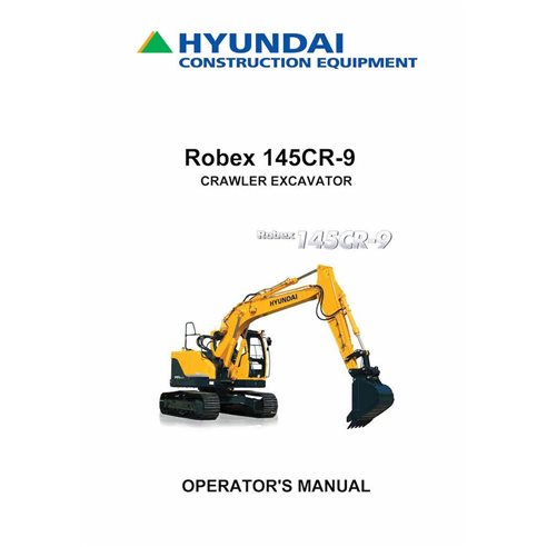 Hyundai R145CR-9 crawler excavator pdf operator's manual  - Hyundai manuals - HYIUNDAI-R145CR-9-OM-EN