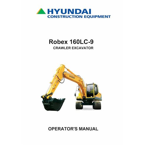 HYIUNDAI-R160LC-9-OM Hyundai R160LC-9 crawler excavator pdf operator's manual