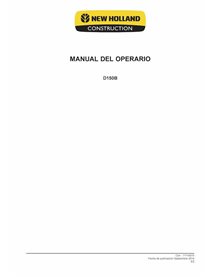 Manual del operador de la topadora sobre orugas New Holland D150B pdf ES - New Holland Construcción manuales - NH-71114315-OM-ES