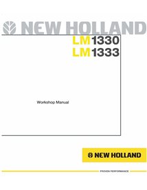 Manual de oficina em pdf do manipulador telescópico New Holland LM1330, LM1333 - New Holland Construção manuais - NH-87755818...