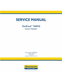 Manual de servicio del cabezal New Holland VariFeed 760CG - New Holand Agricultura manuales - NH-47705703-SM-EN