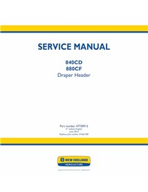 Manual de servicio del cabezal New Holland 840CD, 880CF - New Holand Agricultura manuales - NH-47730915-SM-EN