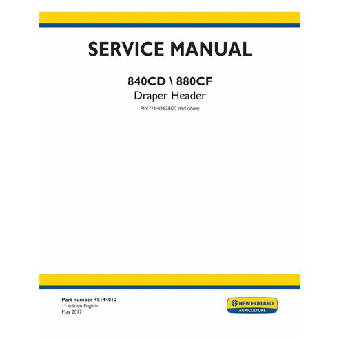 NH-48144012-SM New Holland 840CD, 880CF header service manual