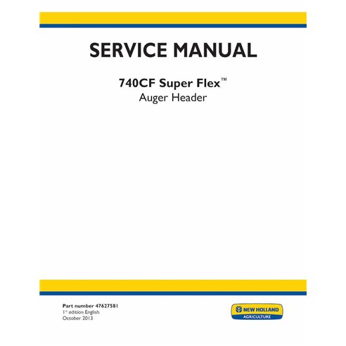 NH-47627581-SM Manuel d'entretien de la plateforme New Holland 740CF Super Flex
