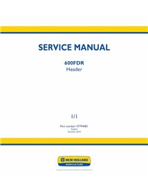 Manual de servicio del cabezal New Holland 600FDR - New Holand Agricultura manuales - NH-47794081-SM-EN