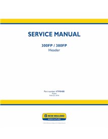 Manual de servicio del cabezal New Holland 300FP, 380FP - New Holand Agricultura manuales - NH-47998488-SM-EN