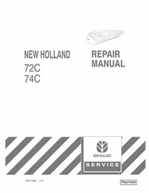 Manuel d'entretien des collecteurs New Holland 72C, 74C - New Holland Agriculture manuels - NH-87017392-SM-EN